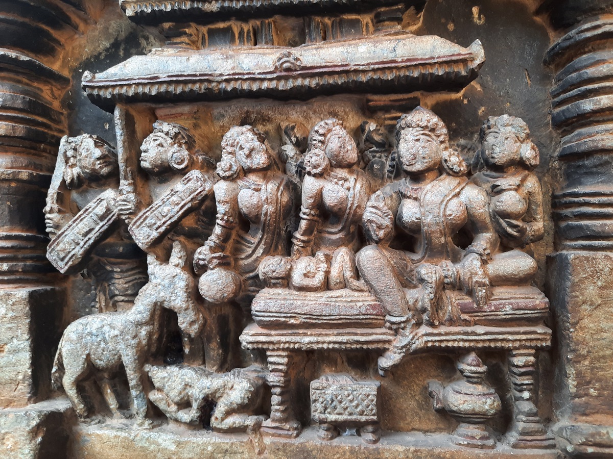 Vasudeva praying to the Donkey, Amruthavarsha Temple, Karnataka